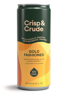 Crisp & Crude Gold Fashioned Hemp Infused Cocktail